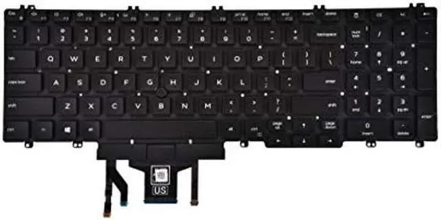 Main image of Replacement Keyboard for Dell Latitude 5500 5501 5510 5511, Precision 3540 3541 3550 3551 Series Laptop with Backlit with Pointer US Layout P/N: 0MMH7V NSK-EX0BC PK132FA1B00