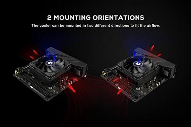 Alt view image 3 of 5 - ID-COOLING IS-47-XT 47mm Height Low Profile CPU Cooler 4 Heatpipes CPU Air Cooler for HTPCs, ITX, and Small Form Factor Builds, 92x92x15mm Slim Fan, Support Intel LGA1700/1200/115X