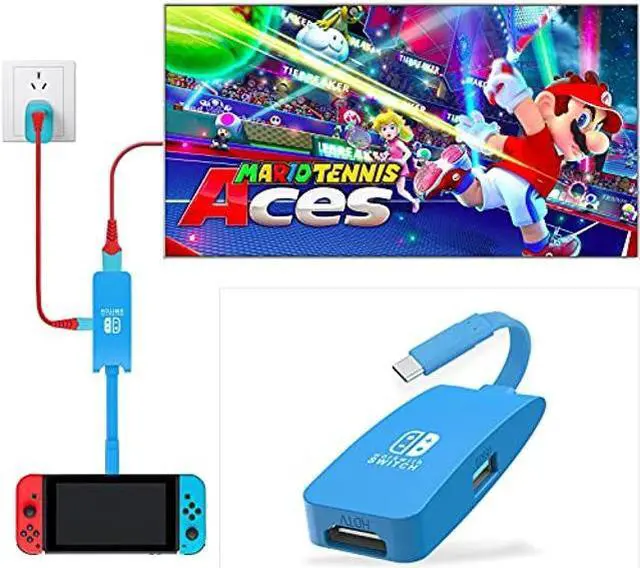 Alt view image 6 of 7 - GOPALA Switch Dock, 4K@60Hz for Nintendo Switch Dock, Portable Switch Dock for Nintendo Switch Docking Station, 1080P Switch Docking Station for Nintendo Switch/OLED Steam Deck Samsung DEX-Blue