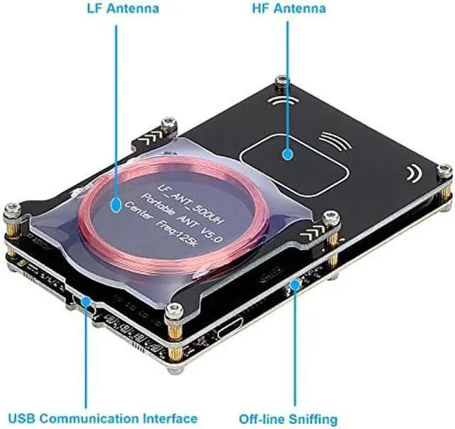 Alt view image 3 of 5 - Wonvon Proxmark3 Easy V3 Kit 512k Memory PM3 ID M1 IC RFID Card Reader Writer Copier Duplicator Cloner Integrated Antenna Decryptor with 5 ID Cards 125 khz 13.56 MHz RFID Reader Develop Suit Kits