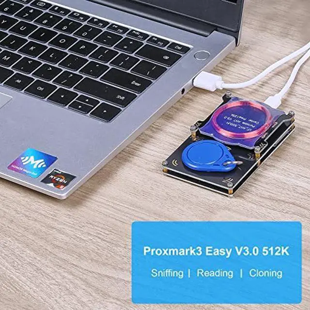 Alt view image 2 of 5 - Wonvon Proxmark3 Easy V3 Kit 512k Memory PM3 ID M1 IC RFID Card Reader Writer Copier Duplicator Cloner Integrated Antenna Decryptor with 5 ID Cards 125 khz 13.56 MHz RFID Reader Develop Suit Kits