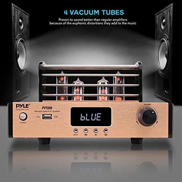 Pyle Bluetooth Tube Amplifier Stereo Receiver - 1000W Home Audio