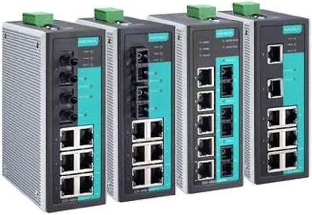Alt view image 2 of 3 - MOXA EDS-408A - 8 Ports Entry Level Managed Ethernet Switch with 8 10/100 BaseTx Ports, Port Base VLAN and QoS, 0~60degC