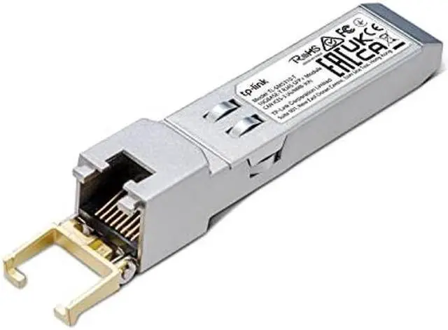 Main image of TP-Link TL-SM5310-T | 10GBase-T RJ45 SFP+ Module | 10G Copper SFP+ Transceiver | SFP+ to Ethernet | Plug and Play | Hot Pluggable | Up to 30m distance| | Durable Metal Casing | Versatile Compatibility