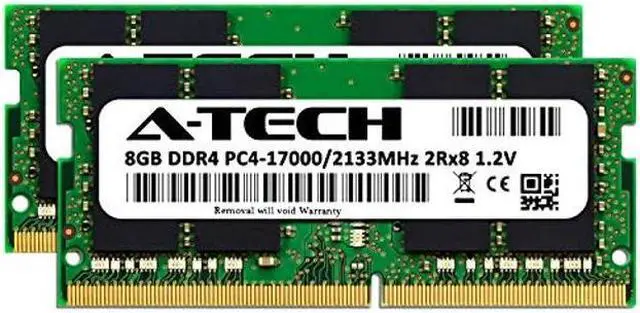Alt view image 2 of 5 - A-Tech 16GB (2x8GB) DDR4 2133MHz SODIMM PC4-17000 2Rx8 Dual Rank 260-Pin CL15 1.2V Non-ECC Unbuffered Notebook Laptop RAM Memory Upgrade Kit