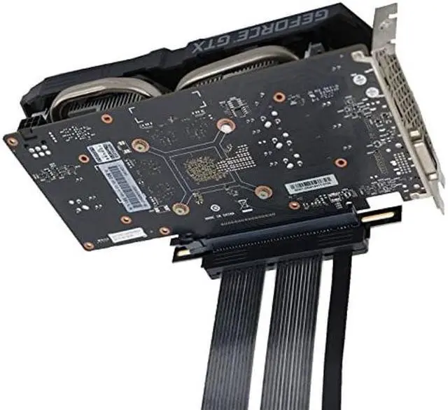 Alt view image 5 of 5 - Eagolloar PCIE 4.0 x16 Extender Riser Cable,High Speed Flexible Right Angle PCI-E Port GPU Graphic Card Extension Cable-200mm