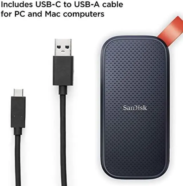 Alt view image 3 of 5 - SanDisk 1TB Portable SSD - Up to 520MB/s, USB-C, USB 3.2 Gen 2 - SDSSDE30-1T00-G25