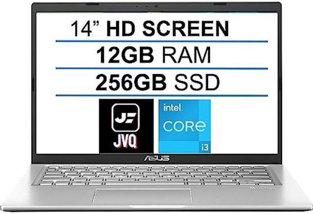  ASUS VivoBook Laptop, 14” HD Display, 11th Gen Intel Core  i3-1115G4 Processor, 12GB RAM, 256GB SSD, Wi-Fi, Bluetooth, Webcam, HDMI,  Windows 11 Home, Silver : Electronics