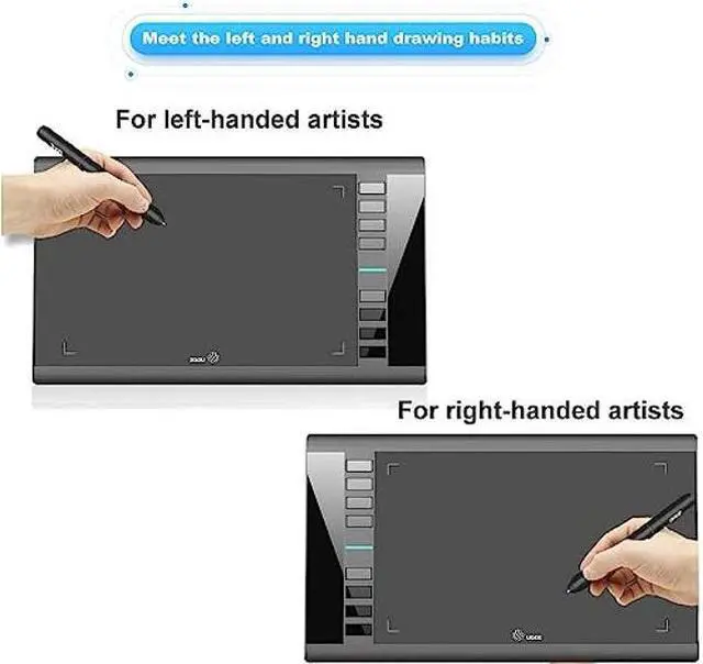 Alt view image 2 of 5 - Graphics Drawing Tablets, UGEE M708 10 x 6 inch Large Active Area Drawing Tablet with 8 Hot Keys 8192 Levels Pen Graphic Tablets for Computer Digital Art Creation Sketch for Windows Mac os and Linux