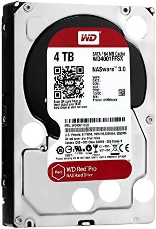 Alt view image 2 of 5 - WD Red Pro 4TB NAS Hard Disk Drive - 7200 RPM SATA 6 Gb/s 64MB Cache 3.5 Inch - WD4001FFSX