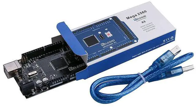 Alt view image 3 of 5 - ELEGOO MEGA R3 Board ATmega 2560(Black) & ELEGOO UNO R3 Board ATmega328P