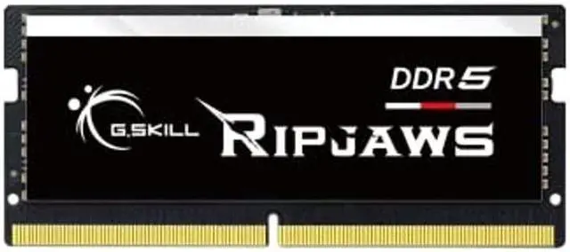 Main image of G.SKILL Ripjaws DDR5 SO-DIMM Series DDR5 RAM 32GB (1x32GB) 4800MT/s CL38-38-38-76 1.10V Unbuffered Non-ECC Notebook/Laptop Memory SODIMM (F5-4800S3838A32GA1-RS)