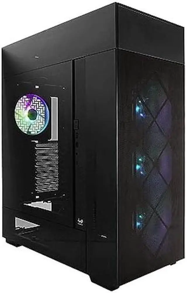 Main image of InWin ModFree Deluxe, E-ATX, Full Tower Case, High Airflow, Support 120mm or 140 Fan and up to 420mm AIO, Modular Design for expandability, Tempered Glass Side Panel, Black Color