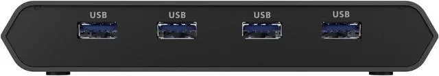 Alt view image 4 of 5 - IOGEAR Access Pro Plus 2-Port USB-C KVM Switch 1 Monitor 2 Computers 4K 60Hz DisplayPort Output 4-Port USB Hub 100W Power Thunderbolt 3/4 Compatible Remote Switch (GCS1602CC)