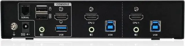Alt view image 3 of 5 - IOGEAR 2-Port HDMI 4K KVMP Switch - 2-Port USB 3.1 Hub Transfer Rate 5Gbps - 4K 60Hz - Control 2 Computers w/1 Keyboard Mouse - HD Audio - Auto Scan Mode - TAA - Mac / Win - GCS1932H