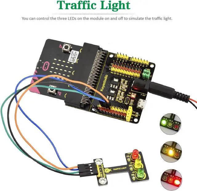 Alt view image 2 of 5 - KEYESTUDIO 45 Sensors Starter Kit for BBC Microbit V2.2 V2 V1.5 (Without Micro:bit), Sensor Breakout Board, i2c LCD, Buzzer, 5v Relay with Tutorials 57 Courses Coding for Teens Adults