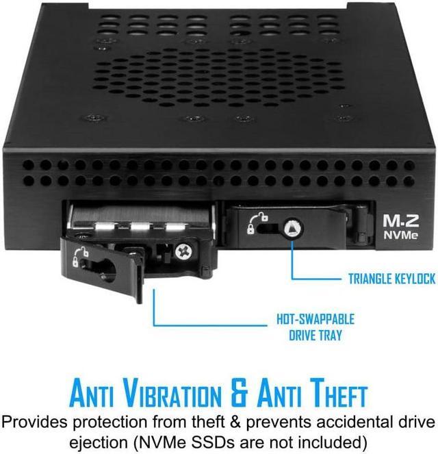 Alt view image 4 of 5 - Kingwin Nvme M.2 SSD PCIe 3.0/4.0 Oculink Mobile Rack Enclosure Compatible with 3.5 Drive Bay for High-Speed Data Access Storage Expansion.
