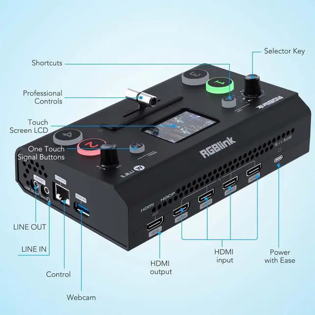 Alt view image 2 of 5 - RGBlink Video Capture Card for Streaming, PCIe/Internal Capture Card Alternative, 4 HDMI to USB, Stream & Record in 1080P, Capturadora de Video for PS5/4 Pro, Xbox Series to OBS, Twitch, Zoom, YouTube