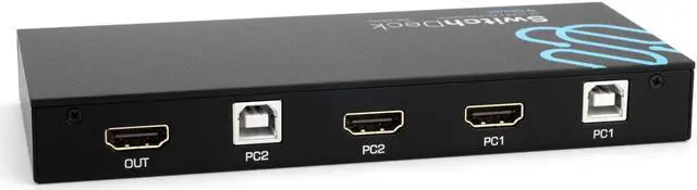 Alt view image 2 of 4 - SwitchDeck 4K HDMI KVM Switch by Sewell, Switch Easily Between Two PCs/Macs/Gaming Consoles (SW-33054)