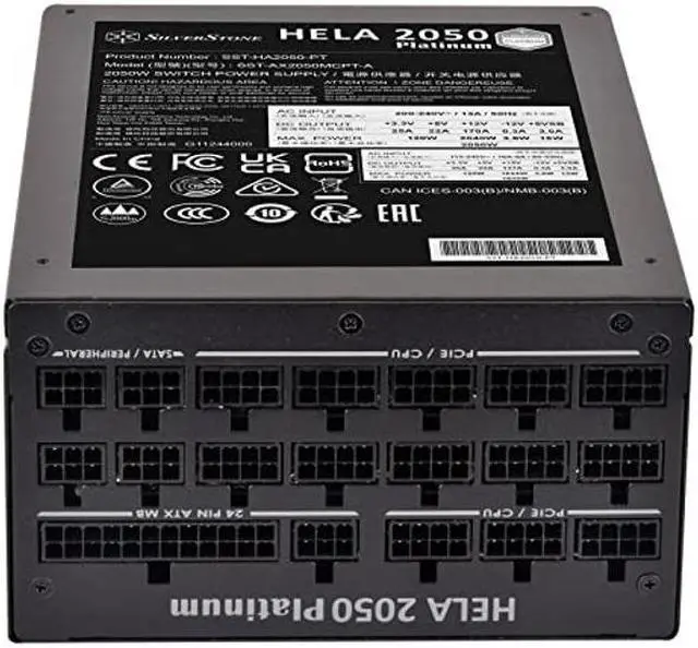 Alt view image 4 of 5 - SilverStone Technology HELA 2050 Platinum, Cybenetics Platinum 2050W Fully Modular ATX Power Supply, SST-HA2050-PT