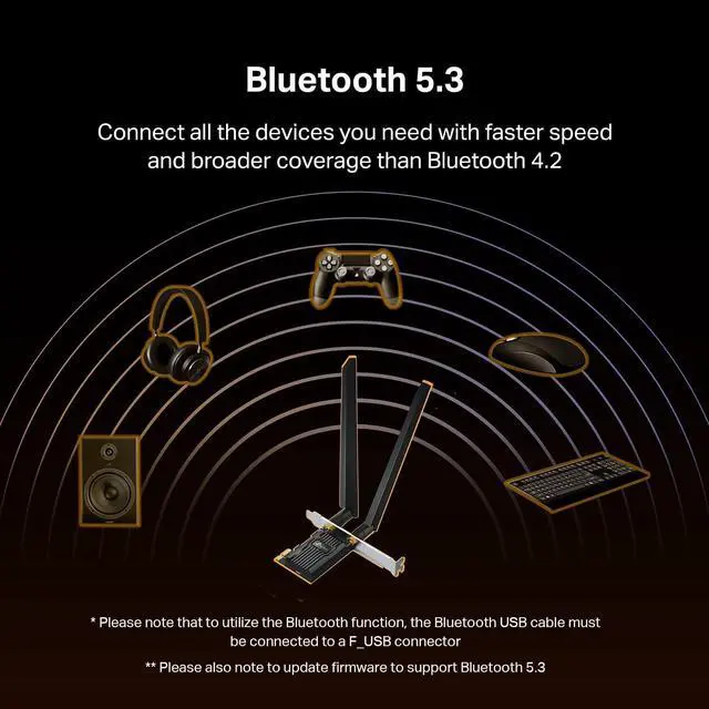 Alt view image 5 of 5 - TP-Link WiFi 6E Intel AX210 AXE5400 PCIe WiFi Card for Desktop PC - (Archer TXE72E), Bluetooth 5.3, WPA3, 802.11ax Tri Band Wireless Adapter with MU-MIMO, OFDMA, Ultra-Low Latency, for Windows 10,11