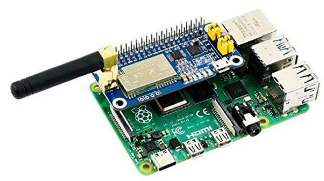 Alt view image 3 of 5 - waveshare SX1262 LoRa HAT for Raspberry Pi 915MHz Frequency Band Data Transmission up to 5km Support Auto Repeating to Transmit Longer Wake on Radio Wireless Config Carrier Sensing Communication Key