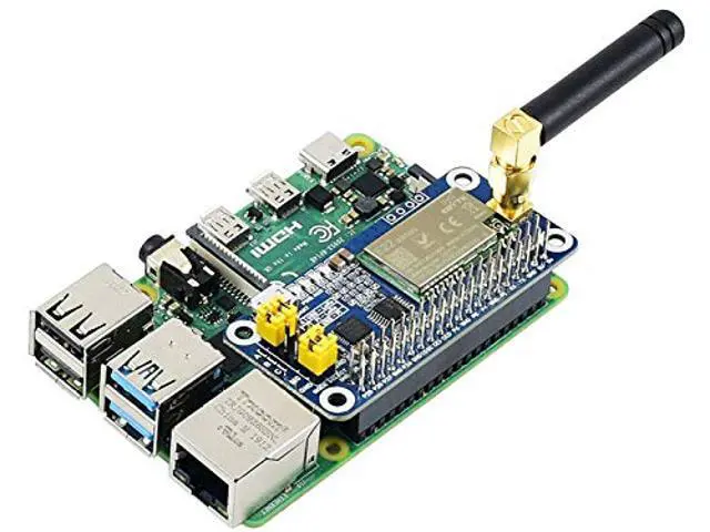 Alt view image 4 of 5 - waveshare SX1262 LoRa HAT for Raspberry Pi 915MHz Frequency Band Data Transmission up to 5km Support Auto Repeating to Transmit Longer Wake on Radio Wireless Config Carrier Sensing Communication Key