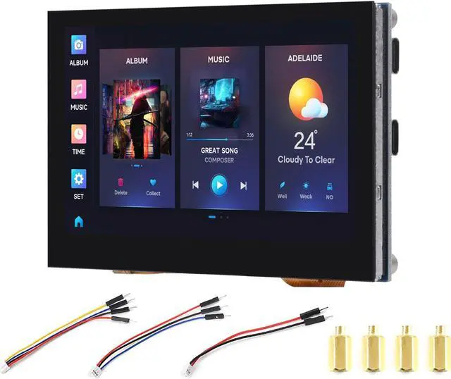 Main image of ESP32-S3 Microcontroller Development Board Onboard 4.3inch Capacitive Touch Display 800x480 Pixel, Supports 2.4GHz W iF-i and BLE 5, Multiple Peripherals via Sensor, CAN, RS485, and I2C Interfaces