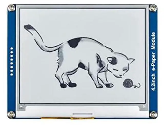 Alt view image 4 of 5 - Waveshare 4.2inch E-Ink Display Module Compatible with Raspberry Pi 5/4B/3B/Zero/Zero W/Zero 2W/Pico/Pico W/Pico WH, 400x300 Resolution SPI Interface