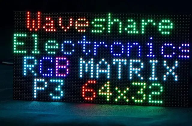 Main image of RGB LED Matrix Panel 64x32, 2048 DOTS Pixels 3mm Pitch,Compatible with Arduino/Raspberry Pi Pico/ESP32,Allow Displaying Text, Colorful Image, Animation, Adjustable Brightness Chainable Design