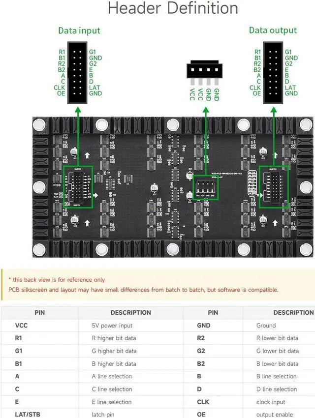 Alt view image 5 of 5 - waveshare Flexible RGB Full-Color LED Matrix Panel, 2.5mm Pitch, 96×48 Pixels, Adjustable Brightness and Bendable PCB, Compatible with Raspberry Pi 5/4B/3B/Zero/Zero W/Zero 2W/Pico/Pico W/Pico WH