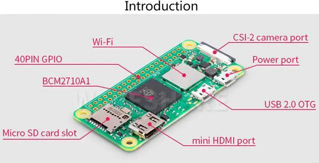 Alt view image 5 of 5 - Basic Kit with Pre Soldered Header Raspberry Pi Zero 2 W and Mini HDMI to HDMI Adapter and Micro USB OTG Cable, Five Times Faster, Quad-core ARM Processor