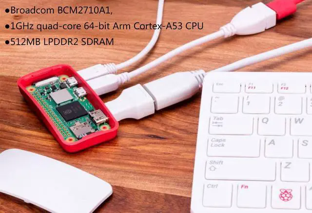 Alt view image 3 of 5 - Basic Kit with Pre Soldered Header Raspberry Pi Zero 2 W and Mini HDMI to HDMI Adapter and Micro USB OTG Cable, Five Times Faster, Quad-core ARM Processor