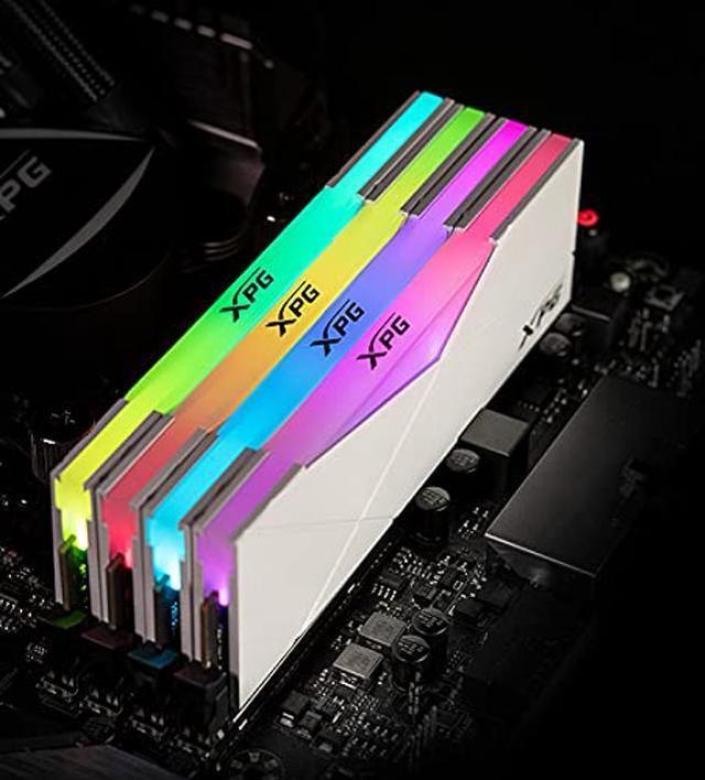 Alt view image 4 of 5 - XPG DDR4 D50 RGB 32GB (2x16GB) 3200MHz PC4-25600 U-DIMM 288-Pins Desktop Memory CL16 Kit White (AX4U320016G16A-DW50)
