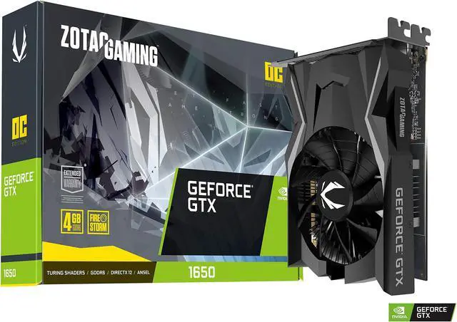 Main image of ZOTAC GAMING GeForce GTX 1650 OC 4GB GDDR6 128-bit Gaming Graphics Card, Super Compact, ZT-T16520F-10L