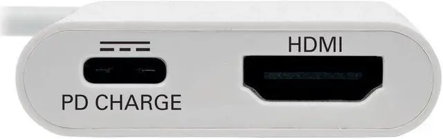 Alt view image 2 of 5 - Tripp Lite USB C to HDMI Video Adapter Converter 4Kx2K w/ USB-C PD Charging Port, Thunderbolt 3 Compatible, USB-C, USB Type-C, USB Type C 6in (U444-06N-H4-C)