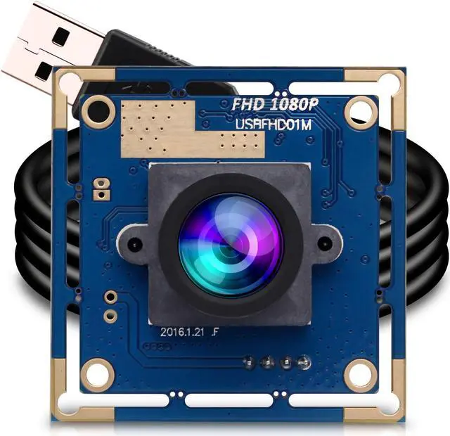 Main image of ELP USB with Camera 2.1mm Lens 1080P HD USB Security Camera Module for Computer Wide Angle High Speed PC Camera Mini UVC USB2.0 Video Webcam Board Industrial Lightburn Camera for Laptop Jetson Nano