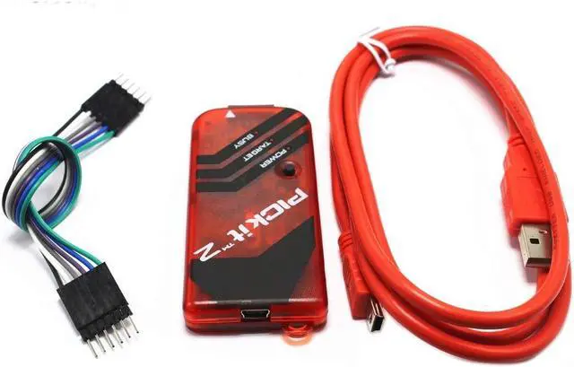 Main image of Bolsen PICKIT2 PIC Kit2 Simulator PICKit 2 Programmer Emluator Red Color w/USB Cable Dupond Wire