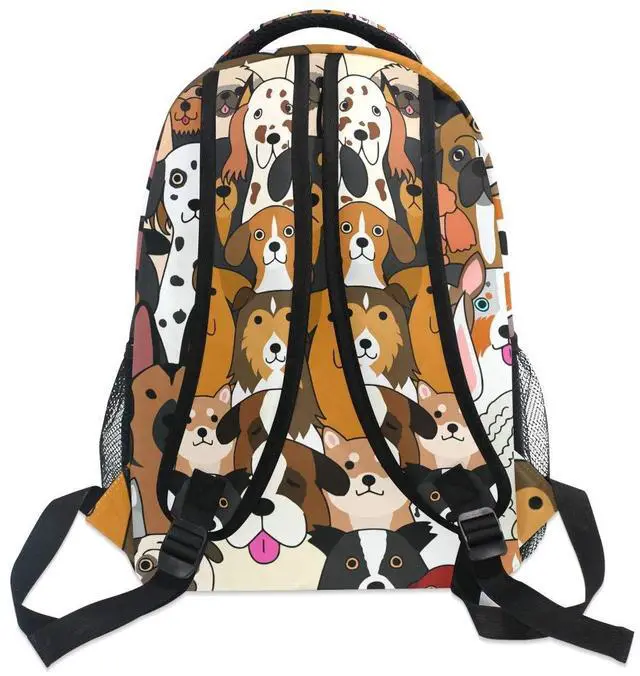 Alt view image 5 of 5 - ALAZA Cute Doodle Dog Print Animal Large Backpack for Kids Boys Girl School Personalized Laptop iPad Tablet Travel School Bag with Multiple Pockets