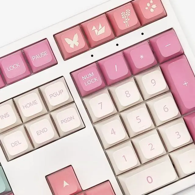 Alt view image 4 of 5 - ILYCHEEGAMI PBT keycaps XDA Cute Pink Dye Sublimation Universal Mechanical Keyboard keycaps Compatible with Cherry MX switches,Gateron,Kailh TTC JWK Kawaii Keycap Set