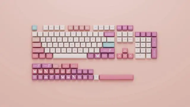 Alt view image 3 of 5 - ILYCHEEGAMI PBT keycaps XDA Cute Pink Dye Sublimation Universal Mechanical Keyboard keycaps Compatible with Cherry MX switches,Gateron,Kailh TTC JWK Kawaii Keycap Set