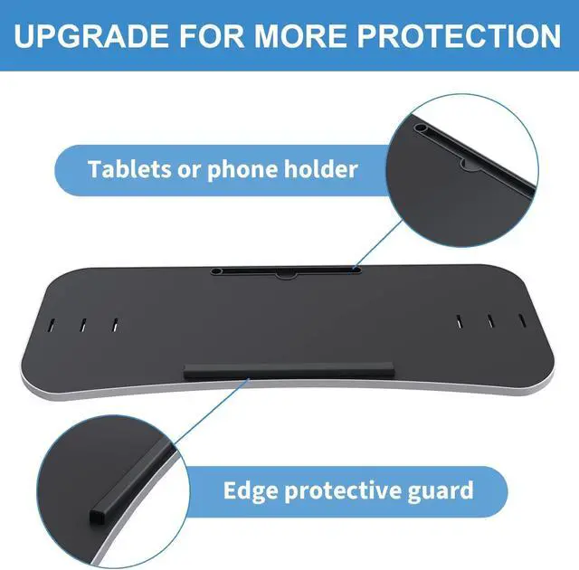 Alt view image 4 of 5 - Miden Treadmill Desk Attachment, Universal Treadmill Laptop Desk, Treadmill Laptop Holder, Ergonomic Platform for Notebooks, Tablets, Laptops, Workstation for Treadmill Handlebars up to 36 inches