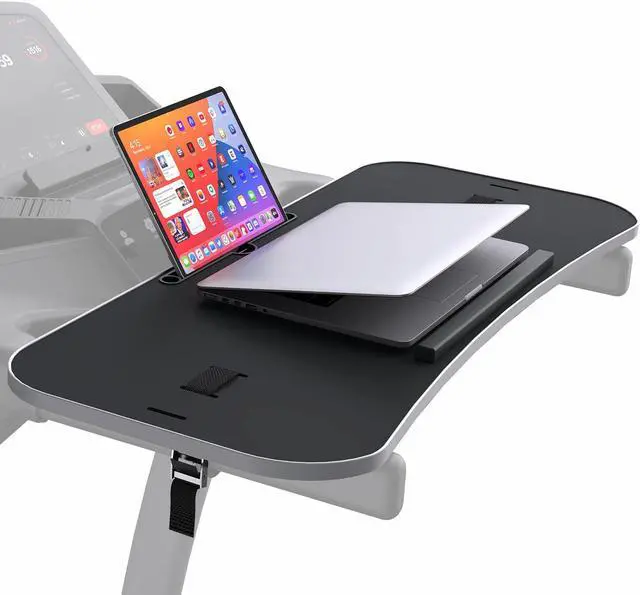 Alt view image 5 of 5 - Miden Treadmill Desk Attachment, Universal Treadmill Laptop Desk, Treadmill Laptop Holder, Ergonomic Platform for Notebooks, Tablets, Laptops, Workstation for Treadmill Handlebars up to 36 inches