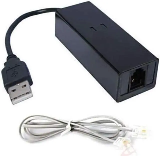 Main image of USB 56K External Dial Up Fax Data Modem Windows 10 / 8 / 7 / XP / Vista