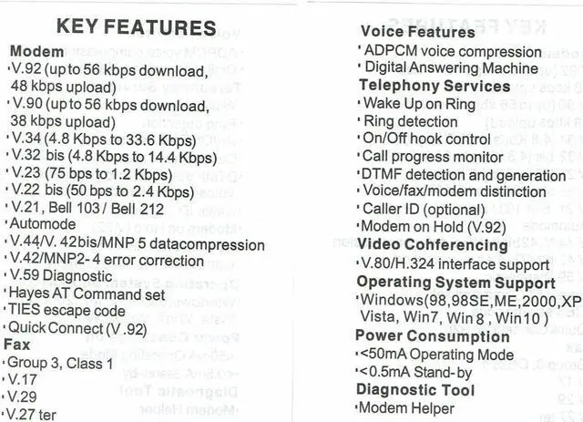 Alt view image 5 of 5 - USB 56K External Dial Up Fax Data Modem Windows 10 / 8 / 7 / XP / Vista