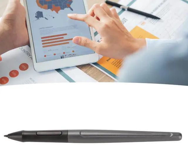 Alt view image 5 of 5 - PF150 Pen for Q11K, 8192 Levels Pressure Drawing Tablet Pen, 2 Programmable Keys, Universal Ergonomic Battery Pen for Huion Q11K