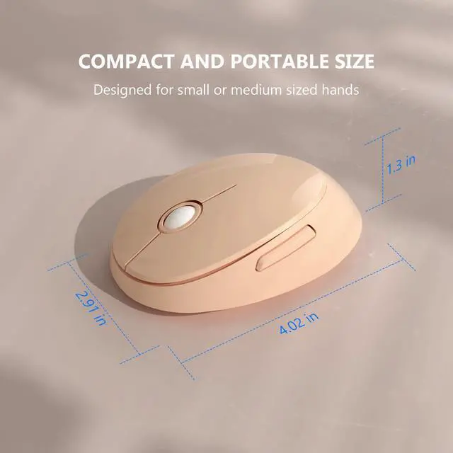 Alt view image 5 of 5 - Wireless Keyboard and Mouse Combo, MOFII Full-Size Retro Round Keyboard and Mouse, 2.4 GHz Wireless, Plug and Play, 8 Multimedia & Shortcut Keysfor Mac, Windows, Laptop/Desktop/PC (Creamy)