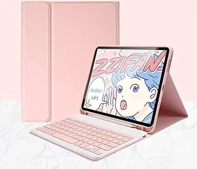 Alt view image 2 of 5 - YEEHi Color Keyboard for Galaxy Tab S6 Lite 10.4 inch 2024/2022/2020 Keyboard Case Cute Detachable Removable Wireless Bluetooth Keyboard Cover,Pink