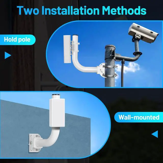 Alt view image 2 of 5 - Ueevii Universal Wireless Bridge Bracket Mount, Pole and Wall-Mounted Mount for Outdoor Point to Point AP Access Point Client Bridge CPE,2-Pack