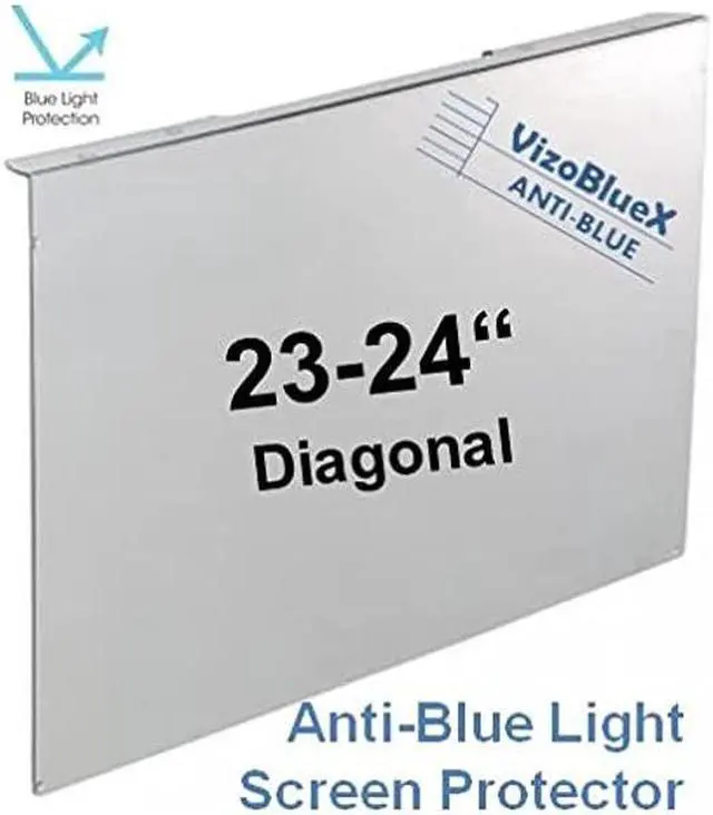 Alt view image 3 of 5 - VizoBlueX 23-24 inch Anti-Blue Light Filter for Computer Monitor. Blue Light Monitor Screen Protector Panel (21.5 x 13.0 inch). Blocks Blue Light 380 to 495 nm. Fits LCD, TV and PC, Mac Monitors